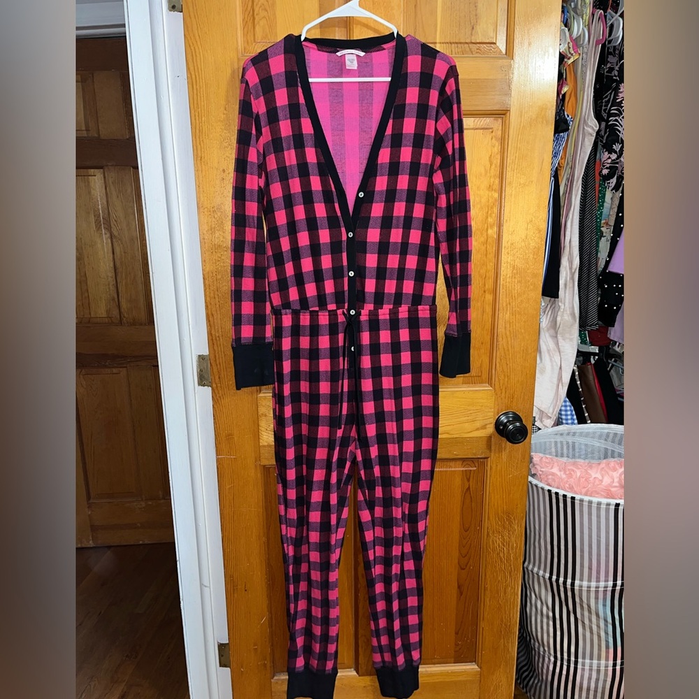 VS Pink and Black Plaid Onesie